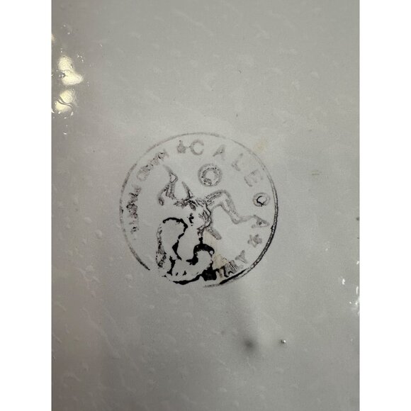 Vtg Caleca Belvidere Geometric Dinner Plate Hand Painted Italy 11" DIA Set of 2 - Picture 3 of 7